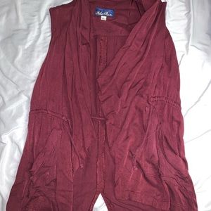 Francesca’s Maroon Fashion Vest